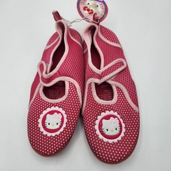 Hello Kitty Other - Hello Kitty Sanrio 2012 Pink Polka Dot Girls Beach Water Shoes Size 2 3 NEW